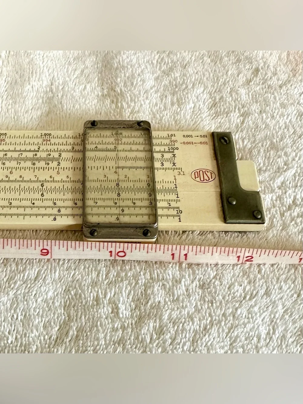Vintage Post Versalog 1460 Bamboo Slide Rule Hemmi Japan W/ Broken Case